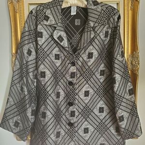 Gray and black jacket